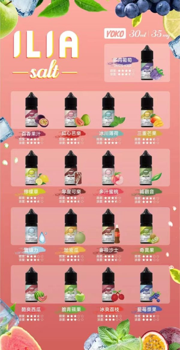 ILIA ilia 哩亞 小煙 30ml【小煙油】哩雅 30ML 小煙 小煙果汁 多肉葡萄 百香果汁 紅心芭樂 冰川薄荷 三重芒果 檸檬草 零度可樂 多汁蜜桃 鐵觀音 寶礦力 哈密瓜 麥根沙士 奇異果 酷爽西瓜 脆青蘋果 冰爽荔枝 藍莓漿果 ILIA ilia 哩亞 小煙 30ml【小煙油】哩雅 30ML 小煙 小煙果汁 多肉葡萄 百香果汁 紅心芭樂 冰川薄荷 三重芒果 檸檬草 零度可樂 多汁蜜桃 鐵觀音 寶礦力 哈密瓜 麥根沙士 奇異果 酷爽西瓜 脆青蘋果 冰爽荔枝 藍莓漿果