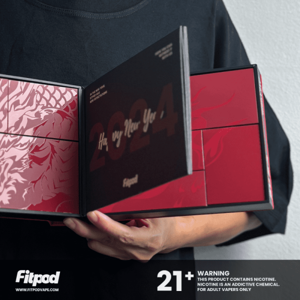 斯萊克 Fitpod X 龍年2024限量版禮盒 斯萊克三代 斯萊克四代 內含:(Fitpod X fitpod x box 主機各1)(1.2+0.8Ω空倉各3入共六入)(掛繩*2組) 全台僅有1900組